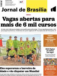 Capa do jornal Jornal de Brasília 18/03/2026