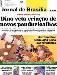 Capa do jornal Jornal de Brasília 20/02/2026