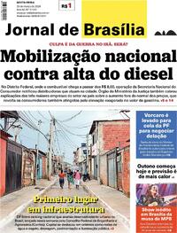 Capa do jornal Jornal de Brasília 20/03/2026