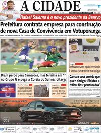 Capa do jornal Jornal A Cidade de Votuporanga 03/12/2022