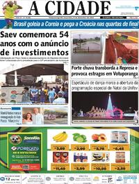 Capa do jornal Jornal A Cidade de Votuporanga 06/12/2022