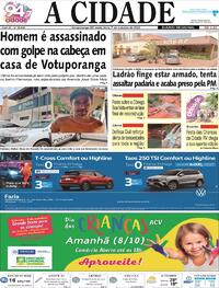 Capa do jornal Jornal A Cidade de Votuporanga 07/10/2022