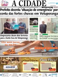 Capa do jornal Jornal A Cidade de Votuporanga 07/12/2022