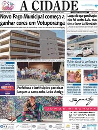 Capa do jornal Jornal A Cidade de Votuporanga 09/11/2022