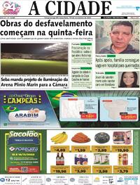 Capa do jornal Jornal A Cidade de Votuporanga 15/11/2022