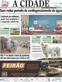 Capa do jornal Jornal A Cidade de Votuporanga 17/09/2022
