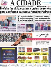Capa do jornal Jornal A Cidade de Votuporanga 17/11/2022