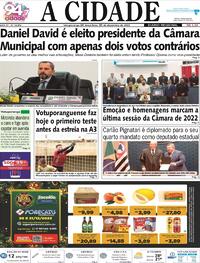 Capa do jornal Jornal A Cidade de Votuporanga 20/12/2022