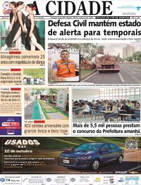 Capa do jornal Jornal A Cidade de Votuporanga 22/10/2022