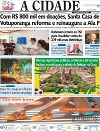 Capa do jornal Jornal A Cidade de Votuporanga 23/11/2022