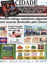 Capa do jornal Jornal A Cidade de Votuporanga 25/10/2022