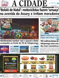 Capa do jornal Jornal A Cidade de Votuporanga 27/12/2022