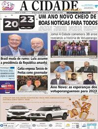 Capa do jornal Jornal A Cidade de Votuporanga 31/12/2022