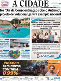 Capa do jornal Jornal A Cidade de Votuporanga 01/04/2023