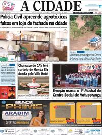 Capa do jornal Jornal A Cidade de Votuporanga 01/11/2023