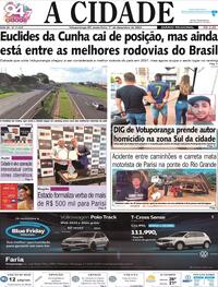 Capa do jornal Jornal A Cidade de Votuporanga 01/12/2023