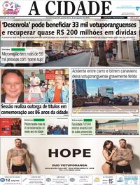 Capa do jornal Jornal A Cidade de Votuporanga 02/08/2023