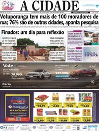 Capa do jornal Jornal A Cidade de Votuporanga 02/11/2023