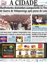 Capa do jornal Jornal A Cidade de Votuporanga 03/01/2023
