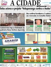 Capa do jornal Jornal A Cidade de Votuporanga 03/10/2023