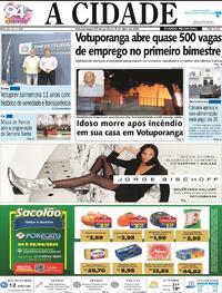 Capa do jornal Jornal A Cidade de Votuporanga 04/04/2023