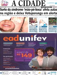 Capa do jornal Jornal A Cidade de Votuporanga 05/04/2023