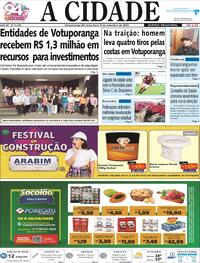 Capa do jornal Jornal A Cidade de Votuporanga 05/09/2023