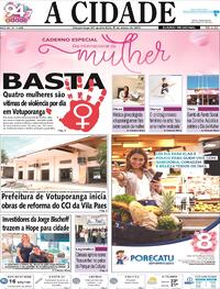Capa do jornal Jornal A Cidade de Votuporanga 08/03/2023