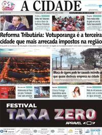 Capa do jornal Jornal A Cidade de Votuporanga 08/07/2023