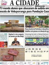 Capa do jornal Jornal A Cidade de Votuporanga 08/11/2023