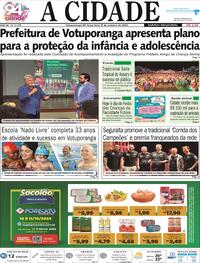 Capa do jornal Jornal A Cidade de Votuporanga 10/10/2023