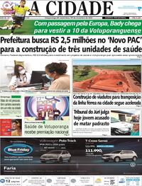 Capa do jornal Jornal A Cidade de Votuporanga 10/11/2023