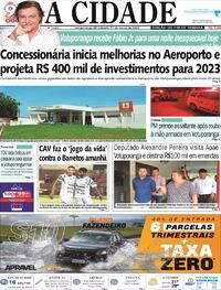 Capa do jornal Jornal A Cidade de Votuporanga 11/03/2023