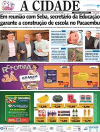 Capa do jornal Jornal A Cidade de Votuporanga 11/07/2023