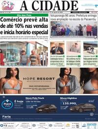 Capa do jornal Jornal A Cidade de Votuporanga 11/08/2023