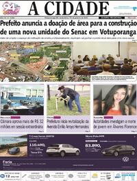 Capa do jornal Jornal A Cidade de Votuporanga 13/01/2023