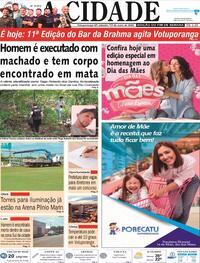 Capa do jornal Jornal A Cidade de Votuporanga 13/05/2023