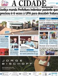 Capa do jornal Jornal A Cidade de Votuporanga 13/09/2023