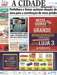 Capa do jornal Jornal A Cidade de Votuporanga 14/09/2023