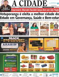 Capa do jornal Jornal A Cidade de Votuporanga 14/11/2023