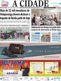 Capa do jornal Jornal A Cidade de Votuporanga 15/03/2023