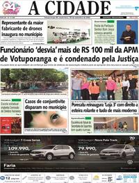 Capa do jornal Jornal A Cidade de Votuporanga 15/09/2023