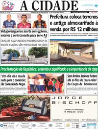Capa do jornal Jornal A Cidade de Votuporanga 15/11/2023