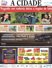 Capa do jornal Jornal A Cidade de Votuporanga 15/12/2023