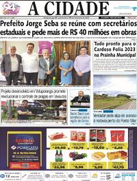 Capa do jornal Jornal A Cidade de Votuporanga 16/02/2023