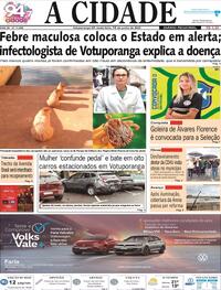 Capa do jornal Jornal A Cidade de Votuporanga 16/06/2023