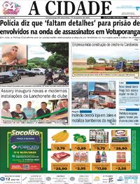 Capa do jornal Jornal A Cidade de Votuporanga 17/01/2023