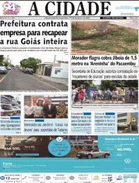 Capa do jornal Jornal A Cidade de Votuporanga 17/02/2023