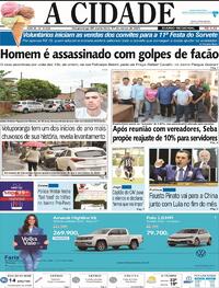 Capa do jornal Jornal A Cidade de Votuporanga 17/03/2023