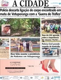 Capa do jornal Jornal A Cidade de Votuporanga 17/05/2023